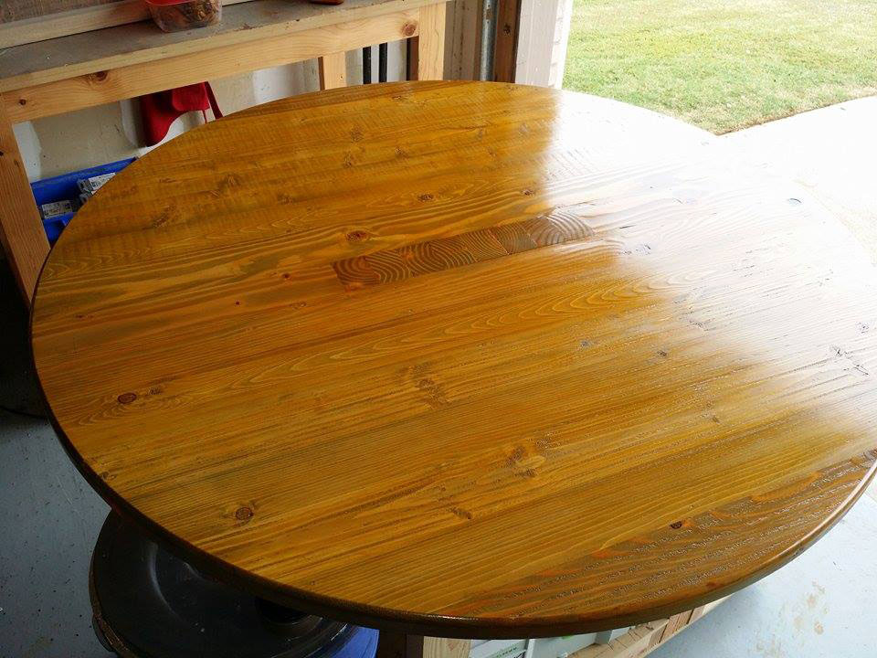 Round Table Top cut on ezRouter CNC machine.